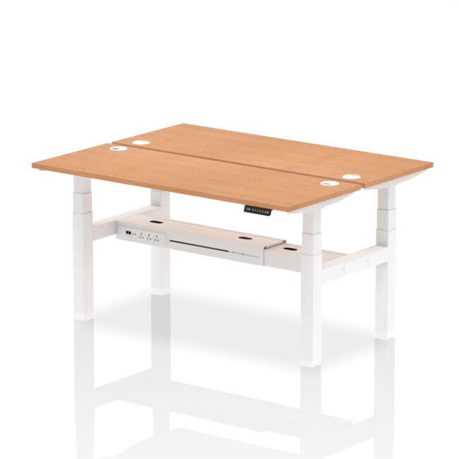 Air Back-to-Back Slimline Height Adjustable Bench Desk - 2 Person - Image 57