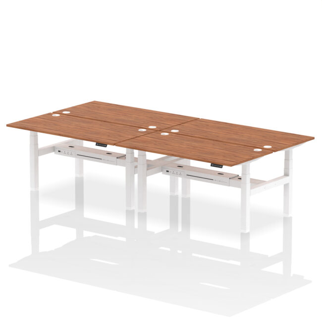 Air Back-to-Back Height Adjustable Bench Desk - 4 Person - Image 60