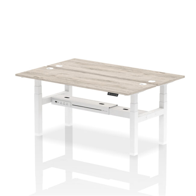 Air Back-to-Back Slimline Height Adjustable Bench Desk - 2 Person - Image 72