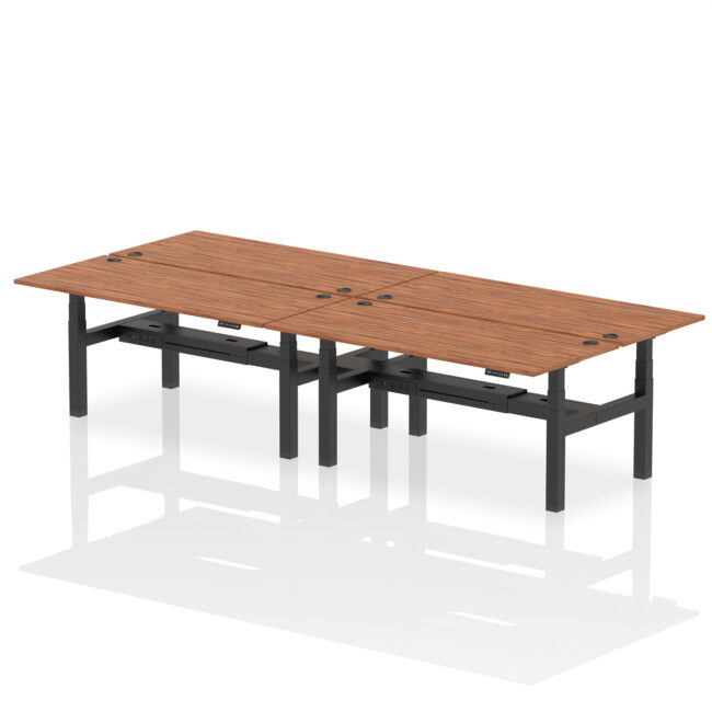 Air Back-to-Back Height Adjustable Bench Desk - 4 Person - Image 79