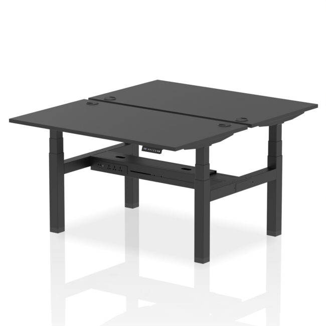 Air Back-to-Back Height Adjustable Bench Desk - 2 Person - Image 25