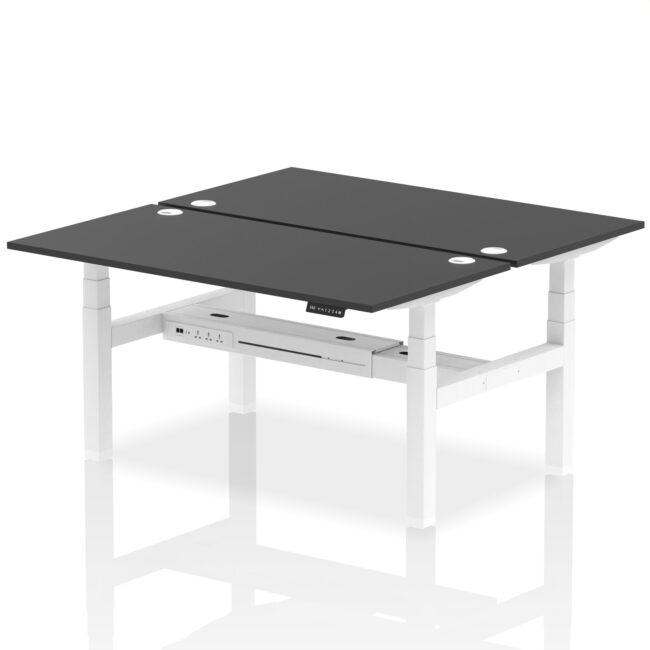 Air Back-to-Back Height Adjustable Bench Desk - 2 Person - Image 48