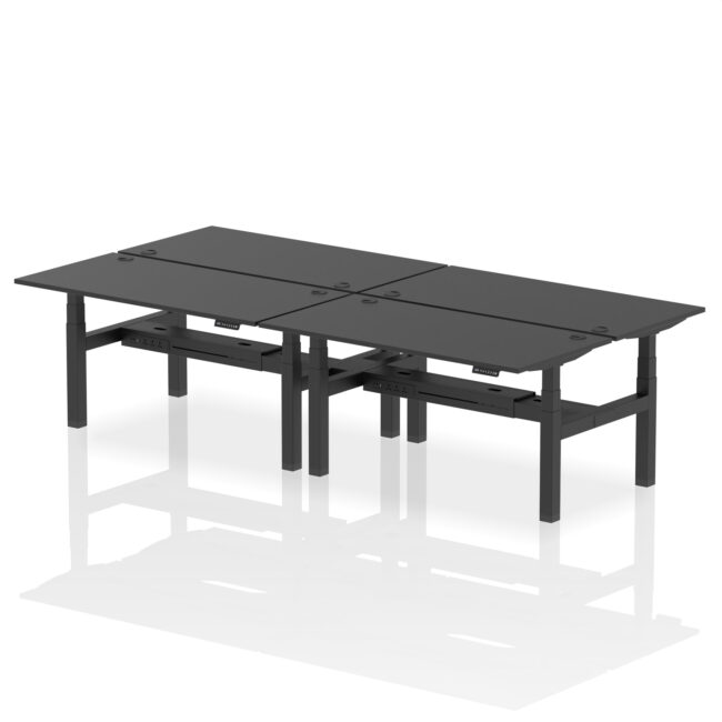 Air Back-to-Back Height Adjustable Bench Desk - 4 Person - Image 46