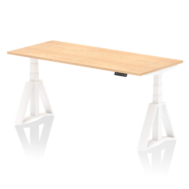 Air Height Adjustable Desk without Cable Ports With Piste Foot - Image 36
