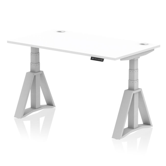 Air Height Adjustable Desk With Cable Ports With Piste Foot - Image 10