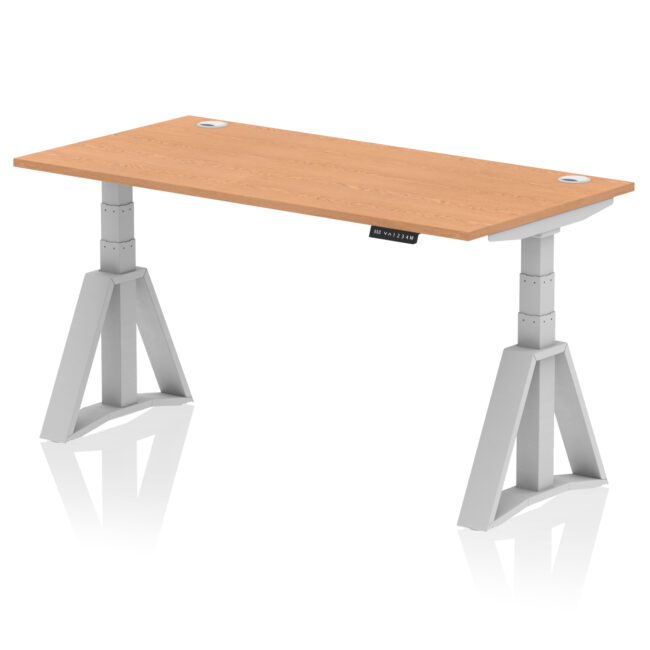 Air Height Adjustable Desk With Cable Ports With Piste Foot - Image 19