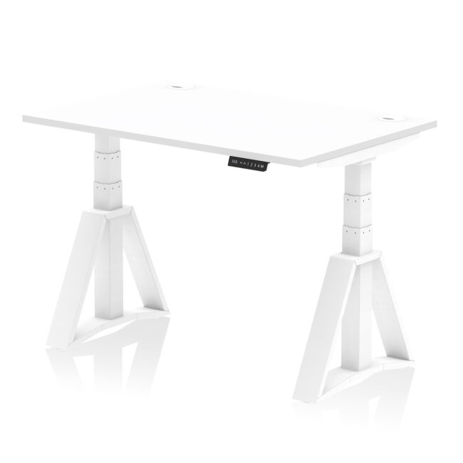 Air Height Adjustable Desk With Cable Ports With Piste Foot - Image 29