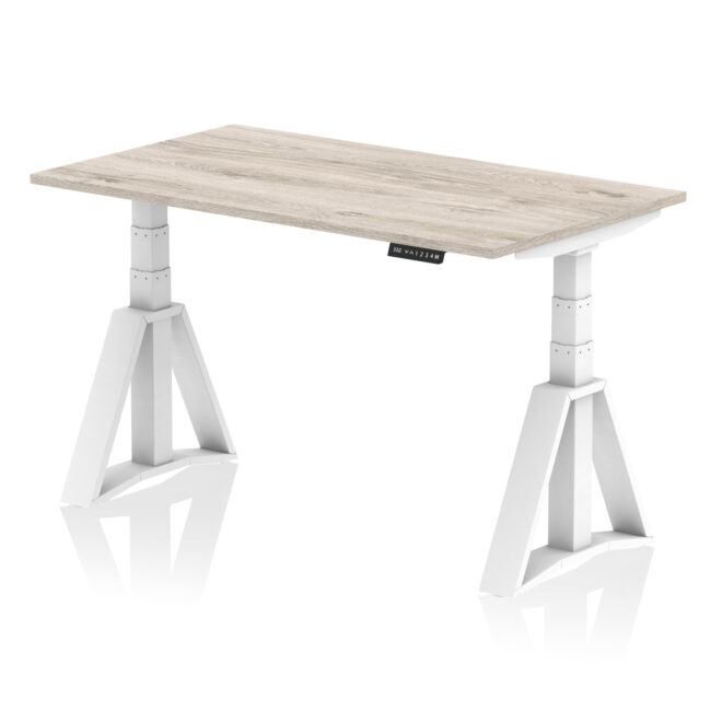 Air Height Adjustable Desk without Cable Ports With Piste Foot - Image 44