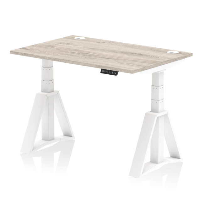 Air Height Adjustable Desk With Cable Ports With Piste Foot - Image 42