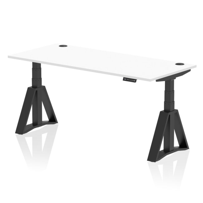 Air Height Adjustable Desk With Cable Ports With Piste Foot - Image 60