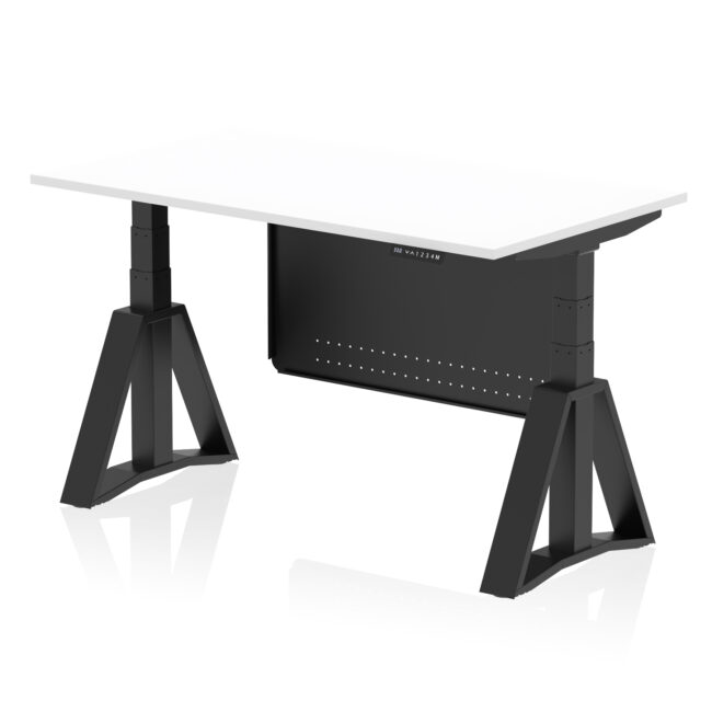 Air Height Adjustable Desk without Cable Ports With Steel Modesty Panel With Piste Foot - Image 58