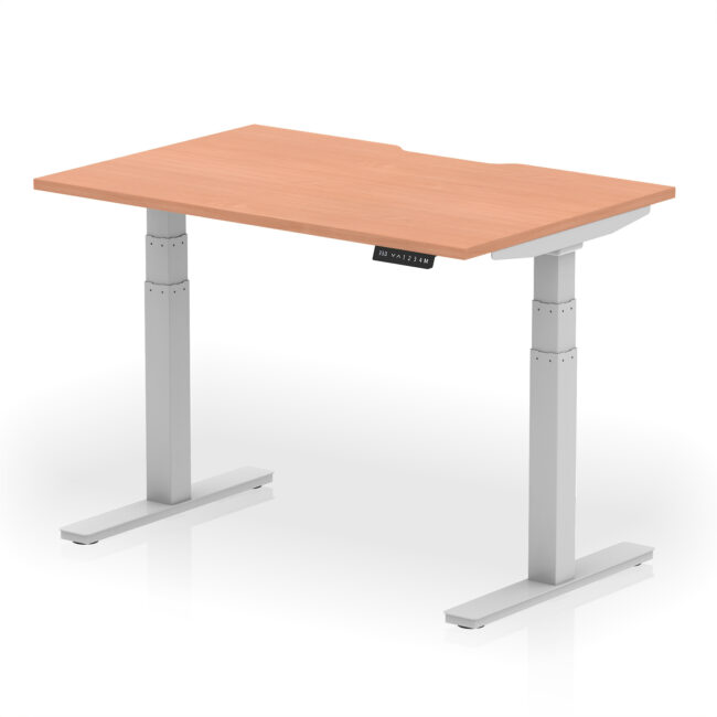 Air Scalloped Edge Height Adjustable Office Desk - Image 2