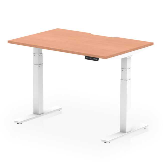 Air Scalloped Edge Height Adjustable Office Desk - Image 3