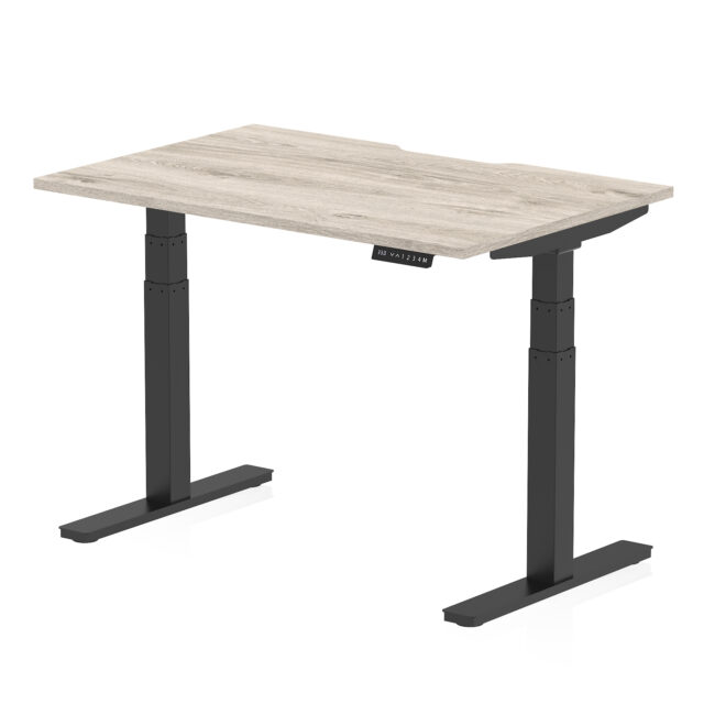 Air Scalloped Edge Height Adjustable Office Desk - Image 4
