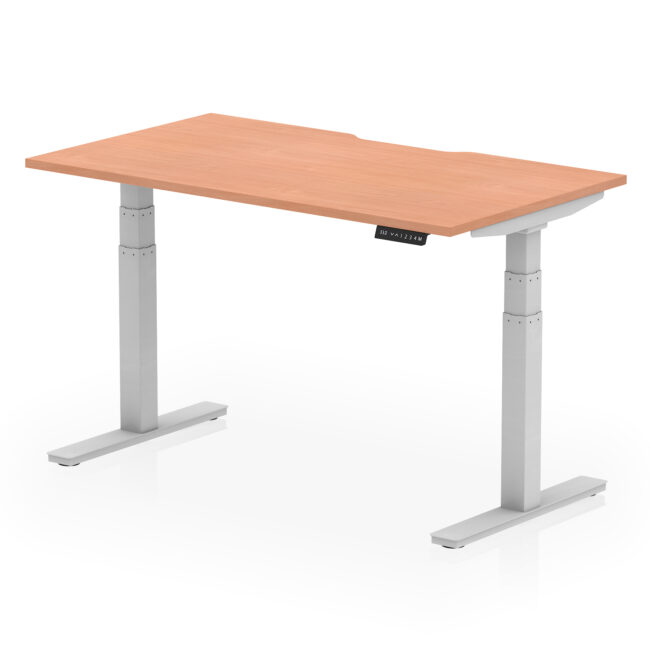 Air Scalloped Edge Height Adjustable Office Desk - Image 20