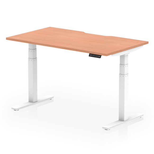 Air Scalloped Edge Height Adjustable Office Desk - Image 21
