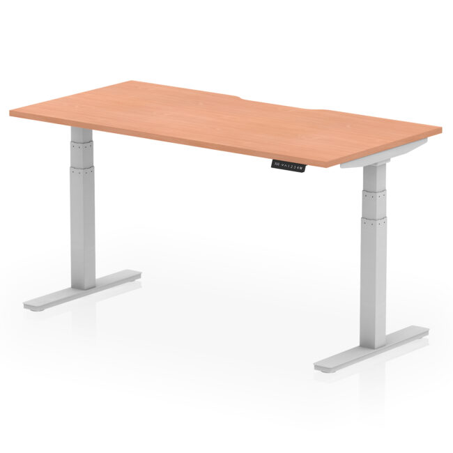 Air Scalloped Edge Height Adjustable Office Desk - Image 38