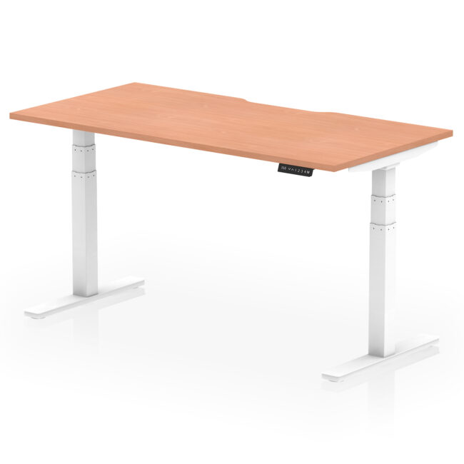 Air Scalloped Edge Height Adjustable Office Desk - Image 39