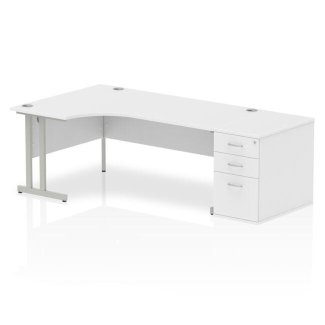 Impulse 1800mm Cantilever Left Crescent Desk Workstation - Image 35