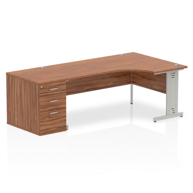 Impulse 1800mm Cable Managed Right Crescent Desk Workstation - Image 29