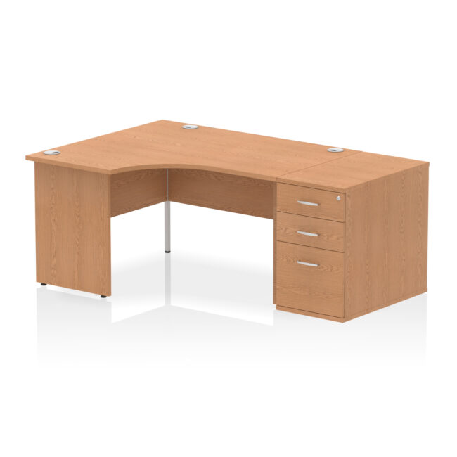 Impulse Panel End Crescent Desk Workstation - Image 74