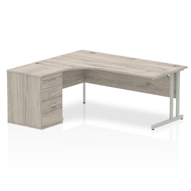 Impulse 1800mm Cantilever Left Crescent Desk Workstation - Image 8