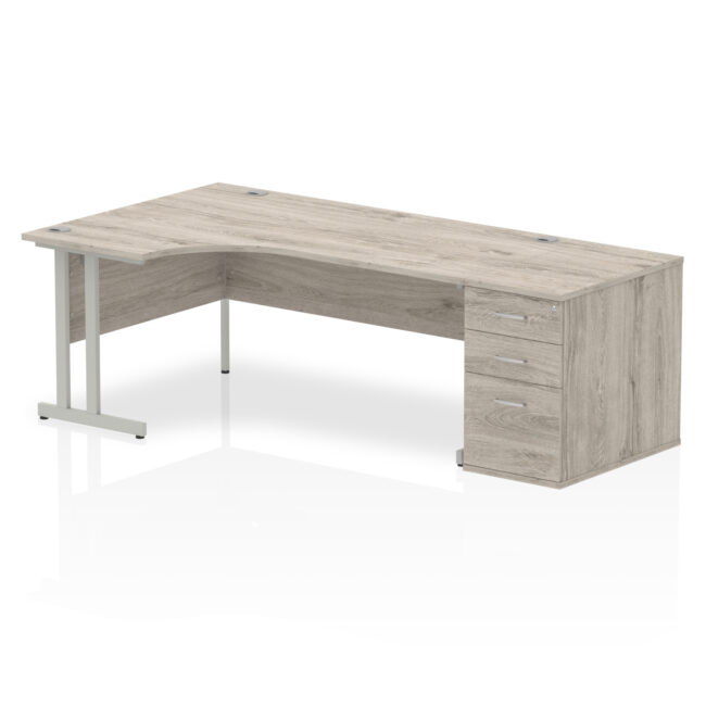 Impulse 1800mm Cantilever Left Crescent Desk Workstation - Image 11