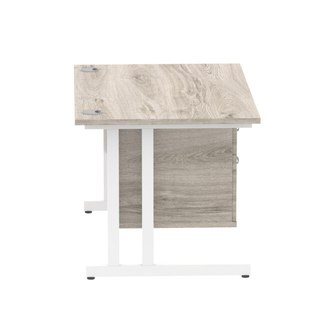 Impulse 1200mm Cantilever Straight Desk With Single Fixed Pedestal - Image 14