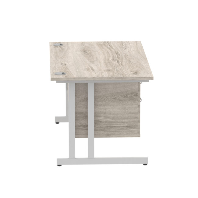 Impulse 1400mm Cantilever Straight Desk With Single Fixed Pedestal - Image 73