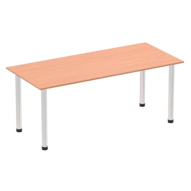 Impulse 1800mm Straight Table With Post Leg - Image 2