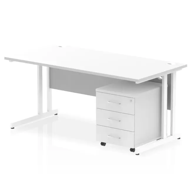 Impulse 1600mm Cantilever Straight Desk With Mobile Pedestal - Image 24