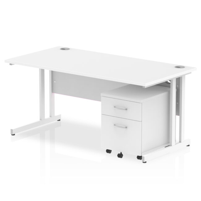 Impulse 1600mm Cantilever Straight Desk With Mobile Pedestal - Image 23
