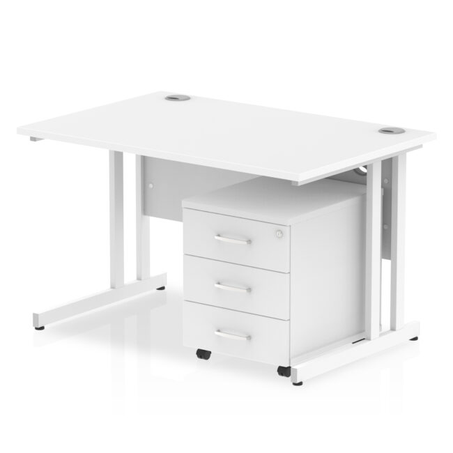 Impulse 1200mm Cantilever Straight Desk With Mobile Pedestal - Image 24