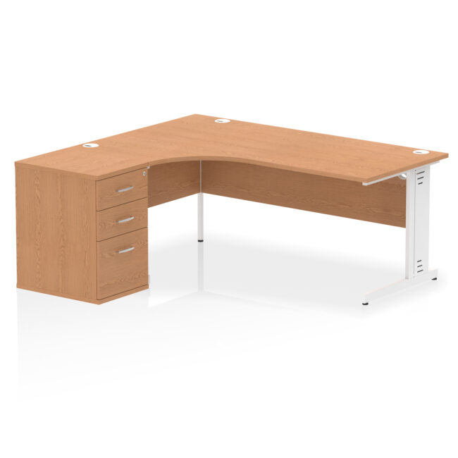 Impulse 1800mm Cable Managed Left Crescent Desk Workstation - Image 21