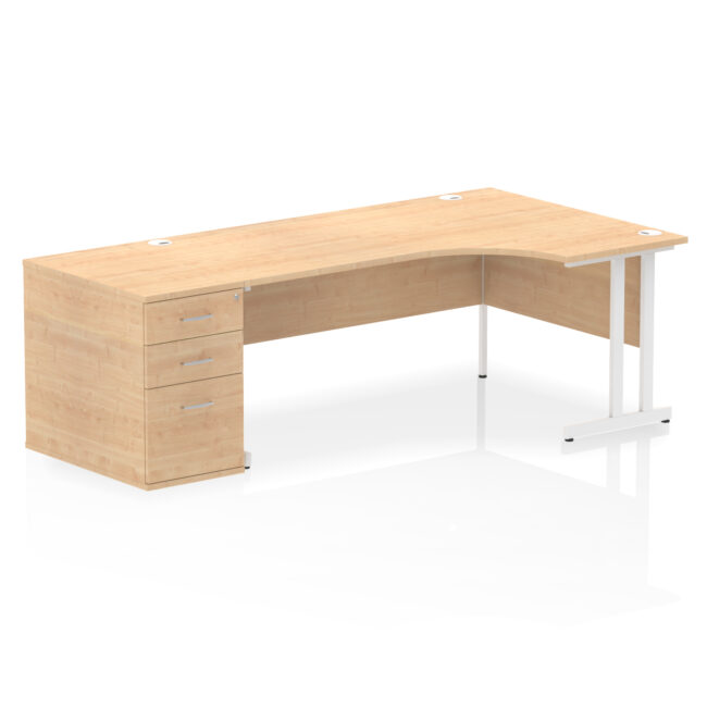 Impulse 1800mm Cantilever Right Crescent Desk Workstation - Image 18