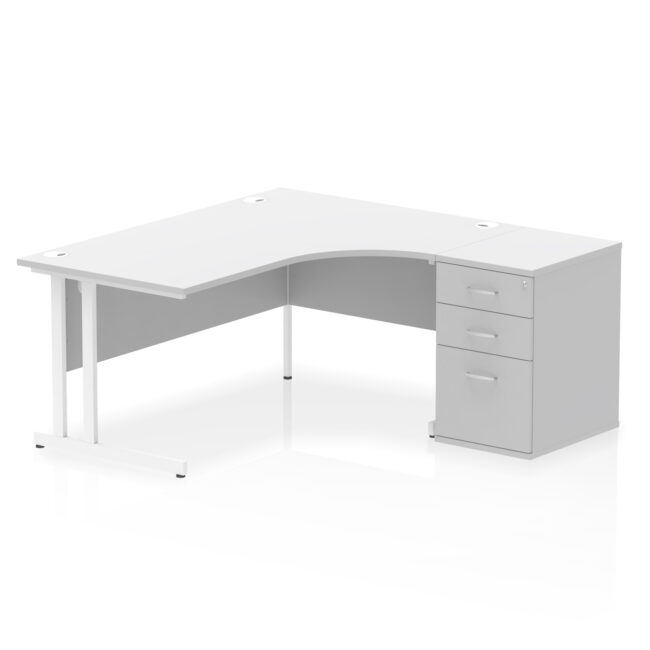 Impulse 1600mm Cantilever Right Crescent Desk Workstation - Image 33
