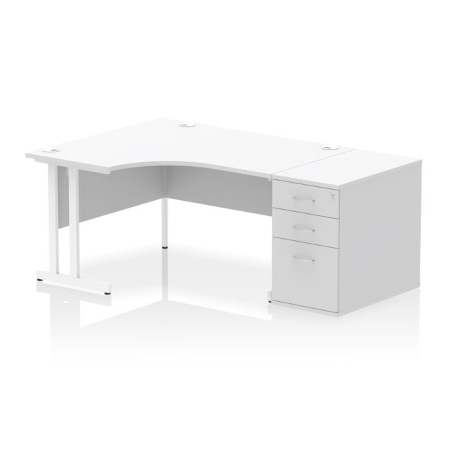 Impulse 1400mm Cantilever Left Crescent Desk Workstation - Image 35