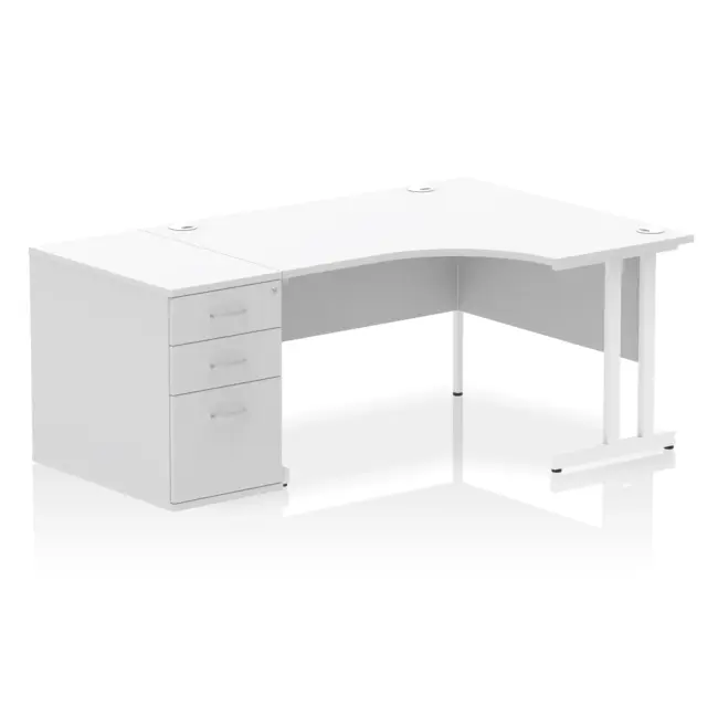 Impulse 1400mm Cantilever Right Crescent Desk Workstation - Image 35