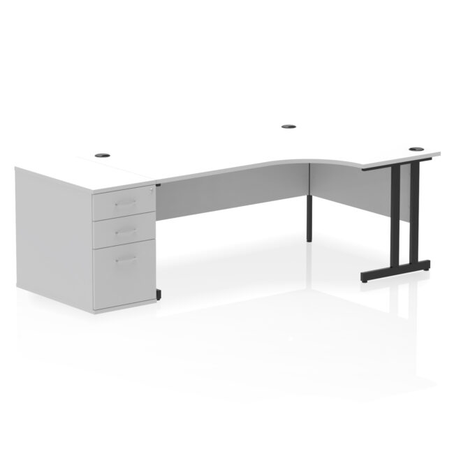 Impulse 1800mm Cantilever Right Crescent Desk Workstation - Image 34