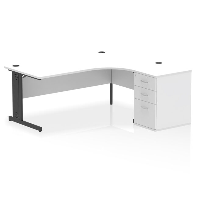 Impulse 1800mm Cable Managed Right Crescent Desk Workstation - Image 31