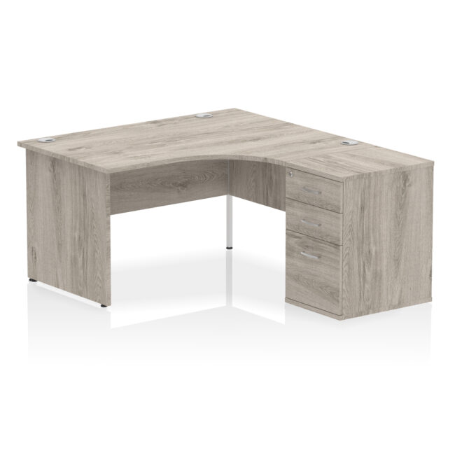 Impulse Panel End Crescent Desk Workstation - Image 50