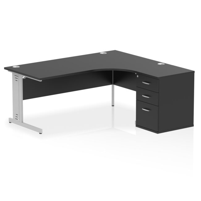 Impulse 1800mm Cable Managed Right Crescent Desk Workstation - Image 38