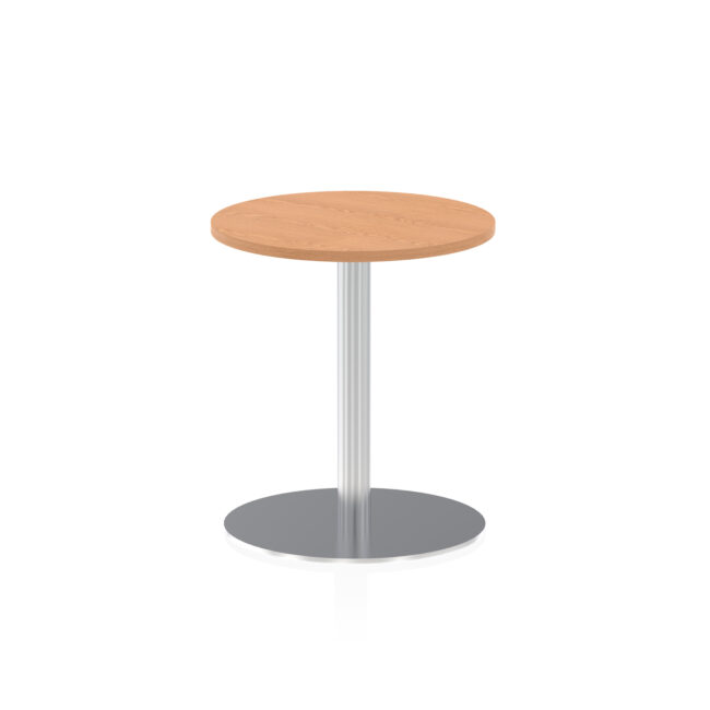 Italia Round Poseur Table Silver Leg - Image 5