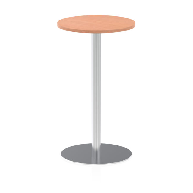 Italia Round Poseur Table Silver Leg - Image 7