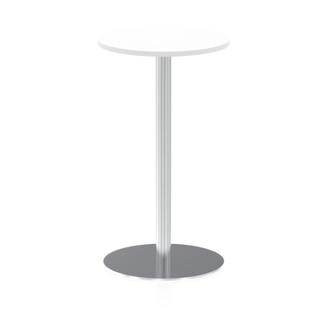 Italia Round Poseur Table Silver Leg - Image 9