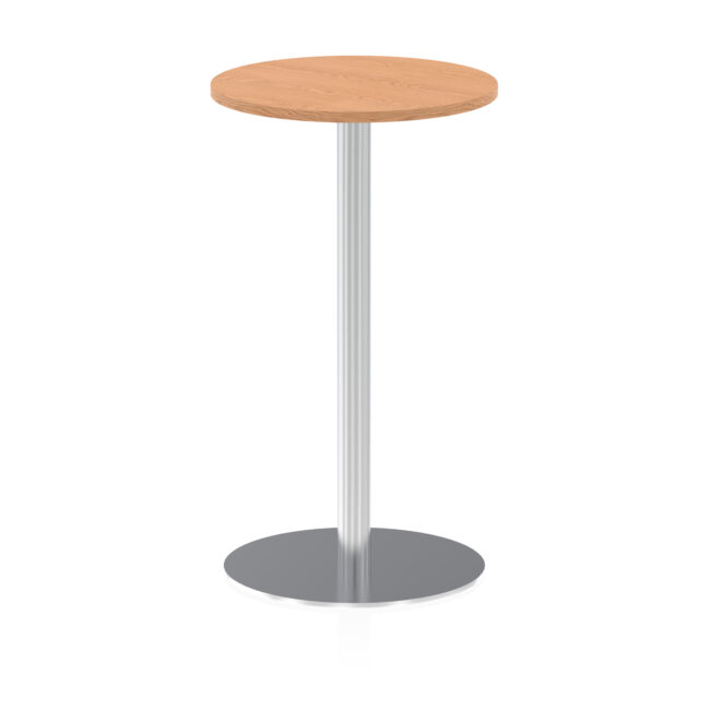 Italia Round Poseur Table Silver Leg - Image 11