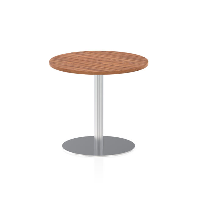 Italia Round Poseur Table Silver Leg - Image 14