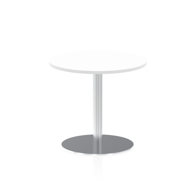 Italia Round Poseur Table Silver Leg - Image 15
