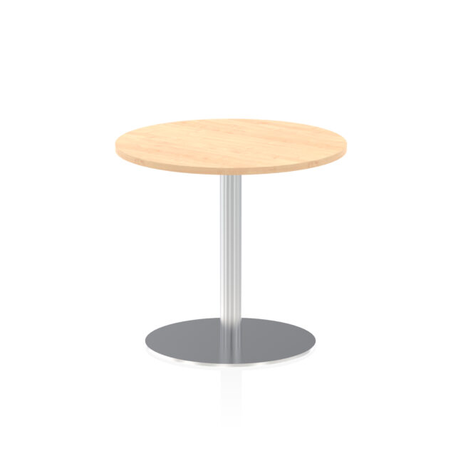 Italia Round Poseur Table Silver Leg - Image 16