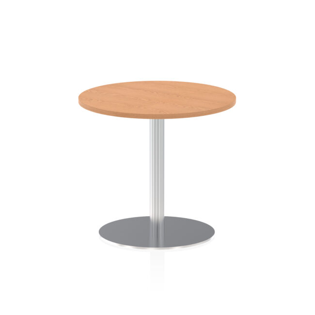 Italia Round Poseur Table Silver Leg - Image 17